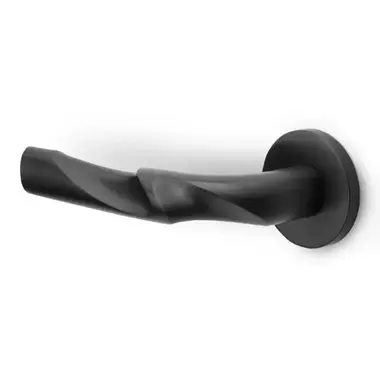 Gatdeel Links Mat zwart PVD Zaha Hadid Eleez ZH100-G geveerd op rozet