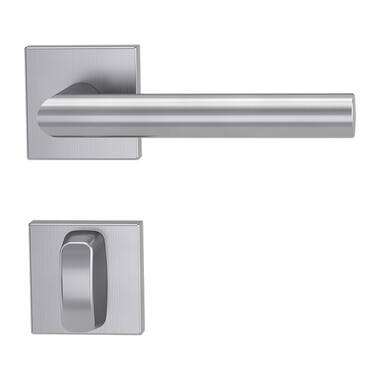 Griffwerk Deurklink Lucia Square Rvs vierkante rozet + toiletsluiting