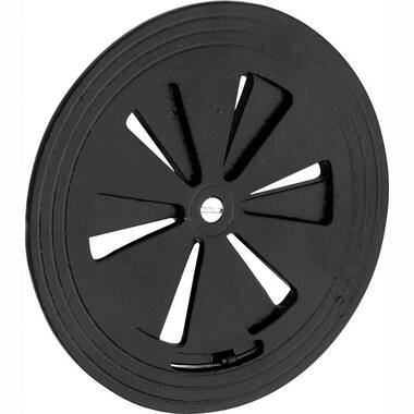 Ventilatierooster Gent rond 150mm afsluitbaar ijzer zwart