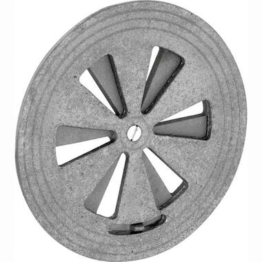 Ventilatierooster Gent rond 150mm afsluitbaar ijzer blank