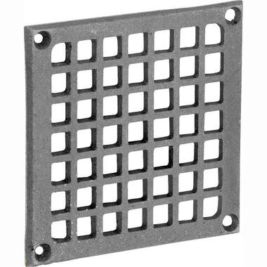 Ventilatierooster Carree 150x150mm ijzer blank