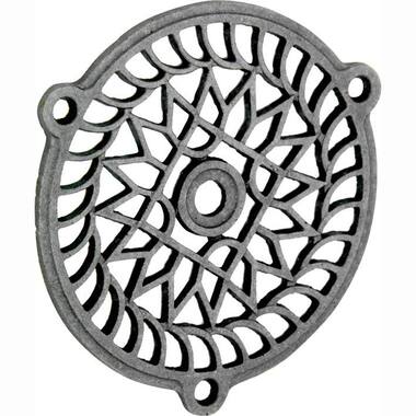 Ventilatierooster Versailles rond 130mm ijzer blank